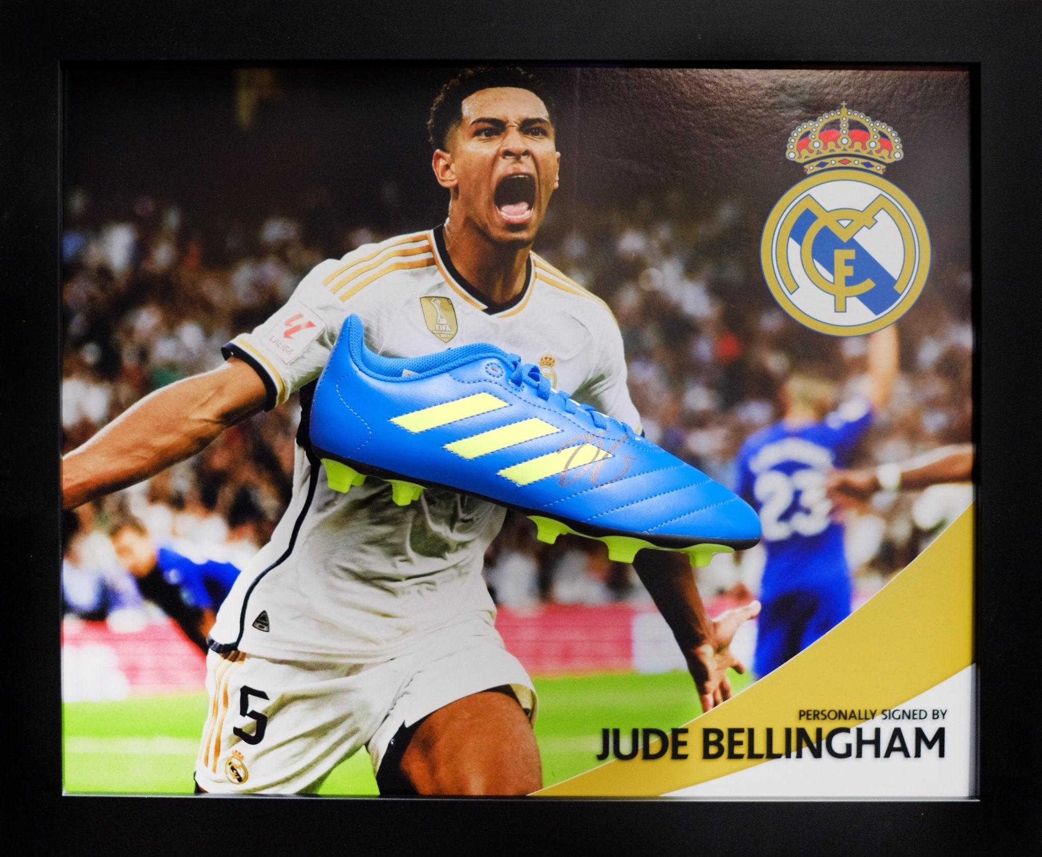 Jude Bellingham signed boot Real Madrid - Memorabilia Framers Shop